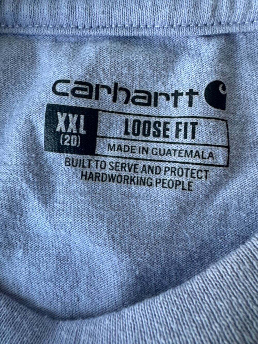 Carhartt Pocket T-Shirt Men’s XXL 2XL Loose Fit Lilac Purple Short Sleeve Tee - Picture 4 of 5